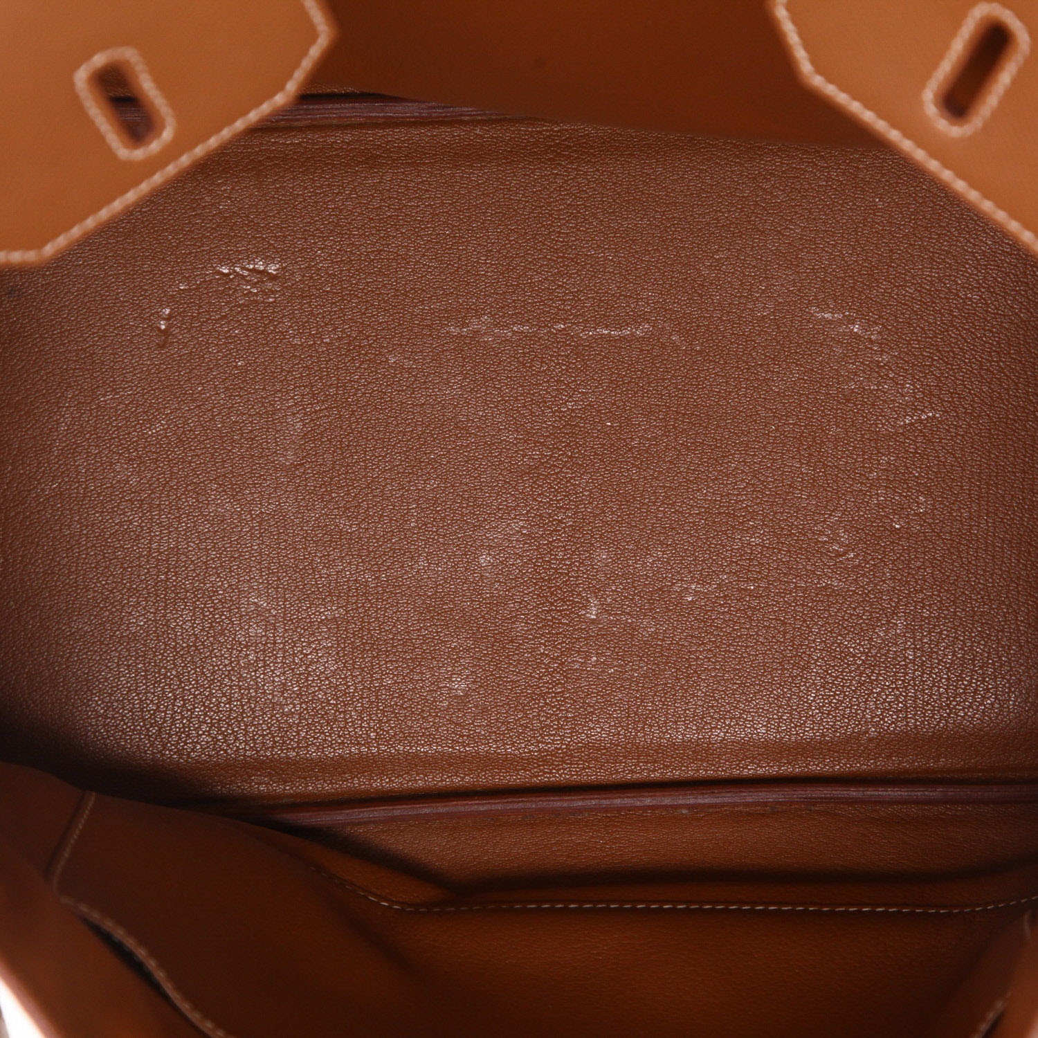 Hermès  Birkin 35 cm handbag  in gold Courchevel leather - Detail D3