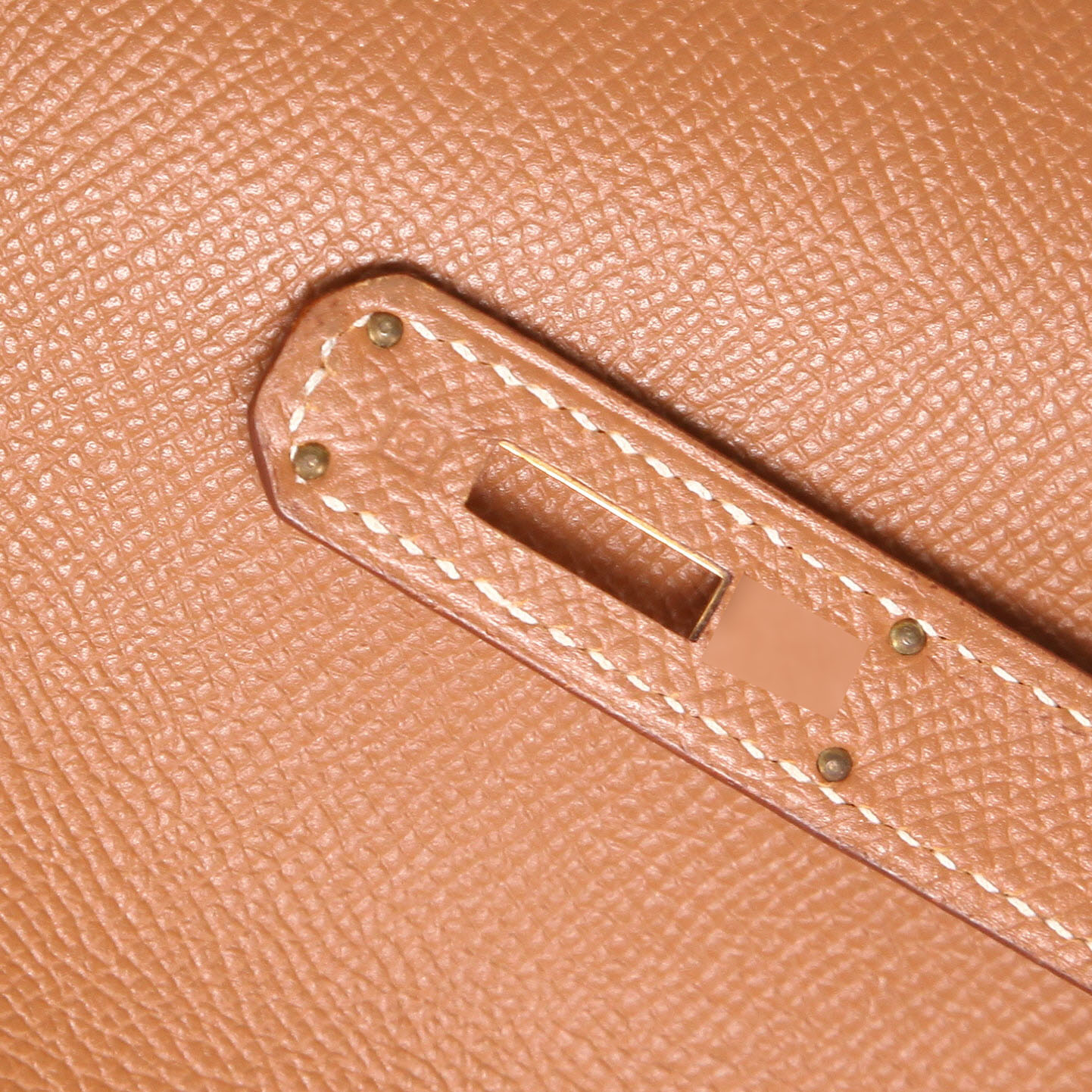 Bolso de mano Hermès  Birkin 35 cm en cuero Courchevel color oro - Detail D4