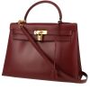 Borsa Hermès  Kelly 32 cm in pelle box bordeaux - 00pp thumbnail