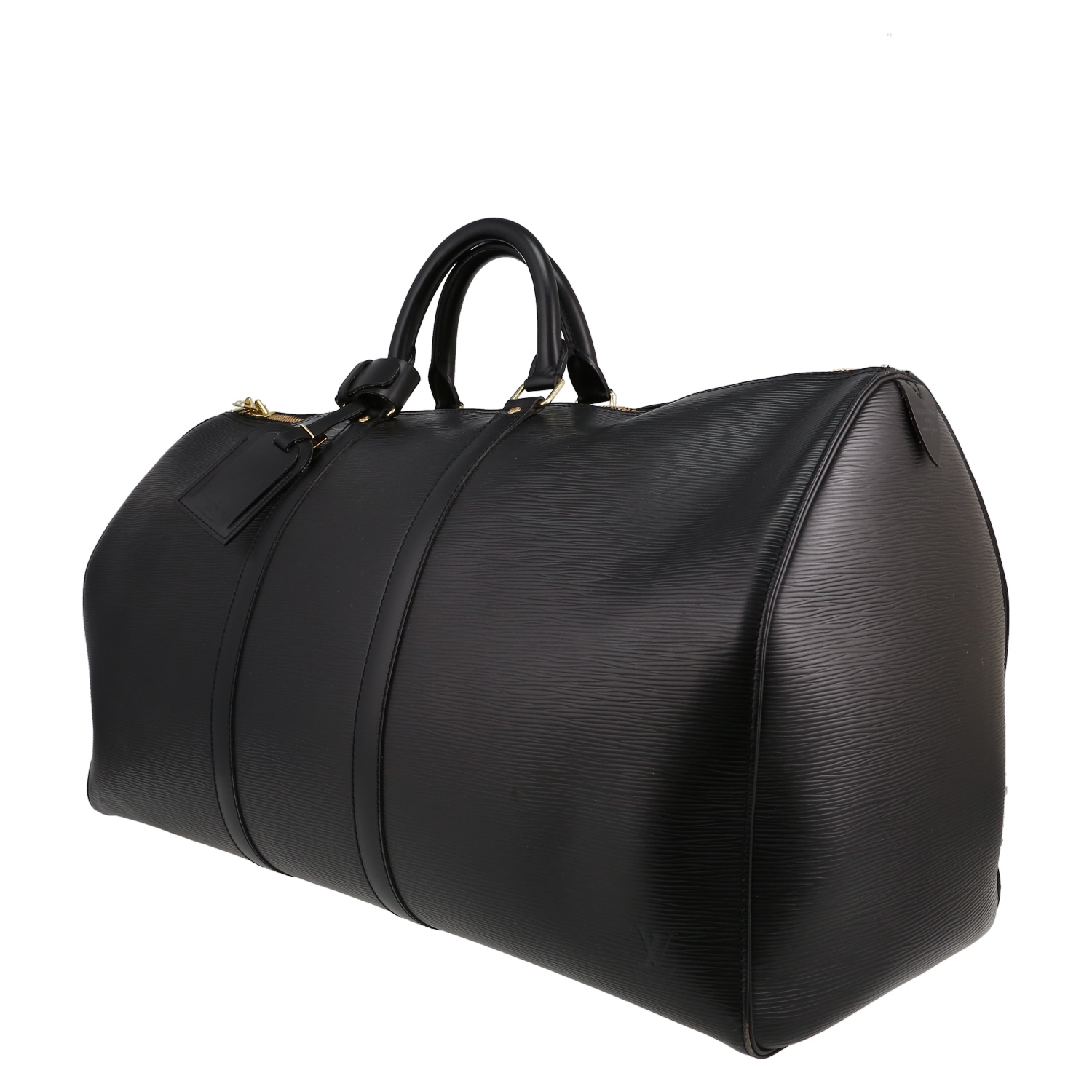 Borsa da viaggio Louis Vuitton  Keepall 55 in pelle Epi nera - Detail D2