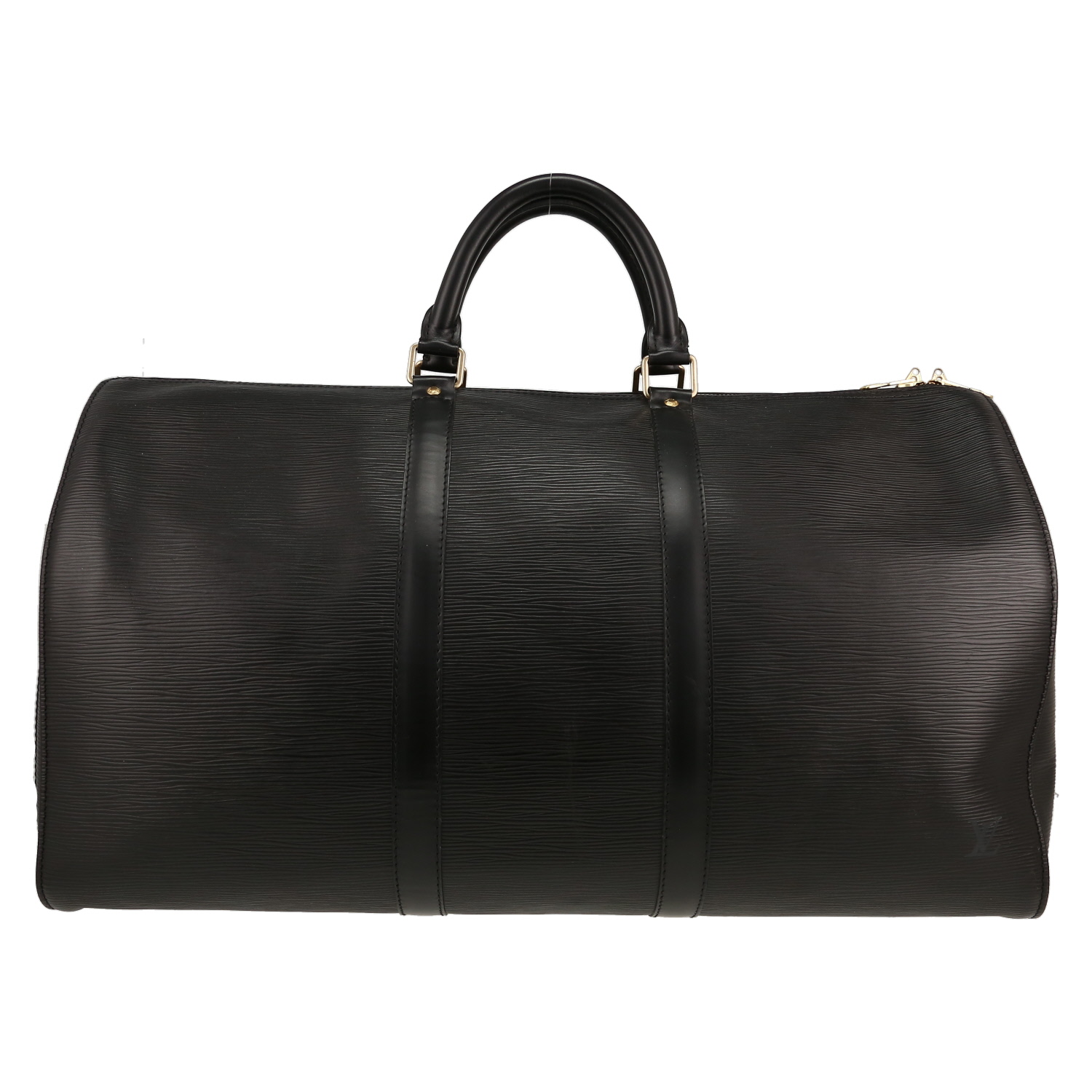 Bolsa de viaje Louis Vuitton  Keepall 50 en cuero Epi negro - Detail D1