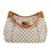 Louis Vuitton  Galliera handbag  in azur damier canvas  and natural leather - 360 thumbnail