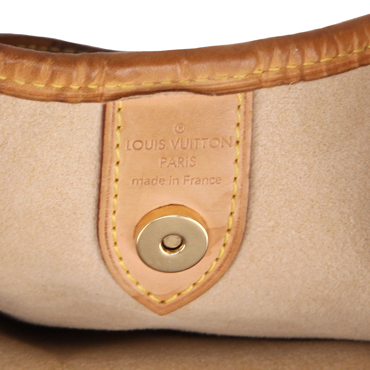 Sac à main Louis Vuitton  Galliera en toile damier azur et cuir naturel - Detail D2