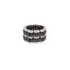 Flexible Chanel Ultra large model ring in white gold, ceramic and diamonds - 360 thumbnail