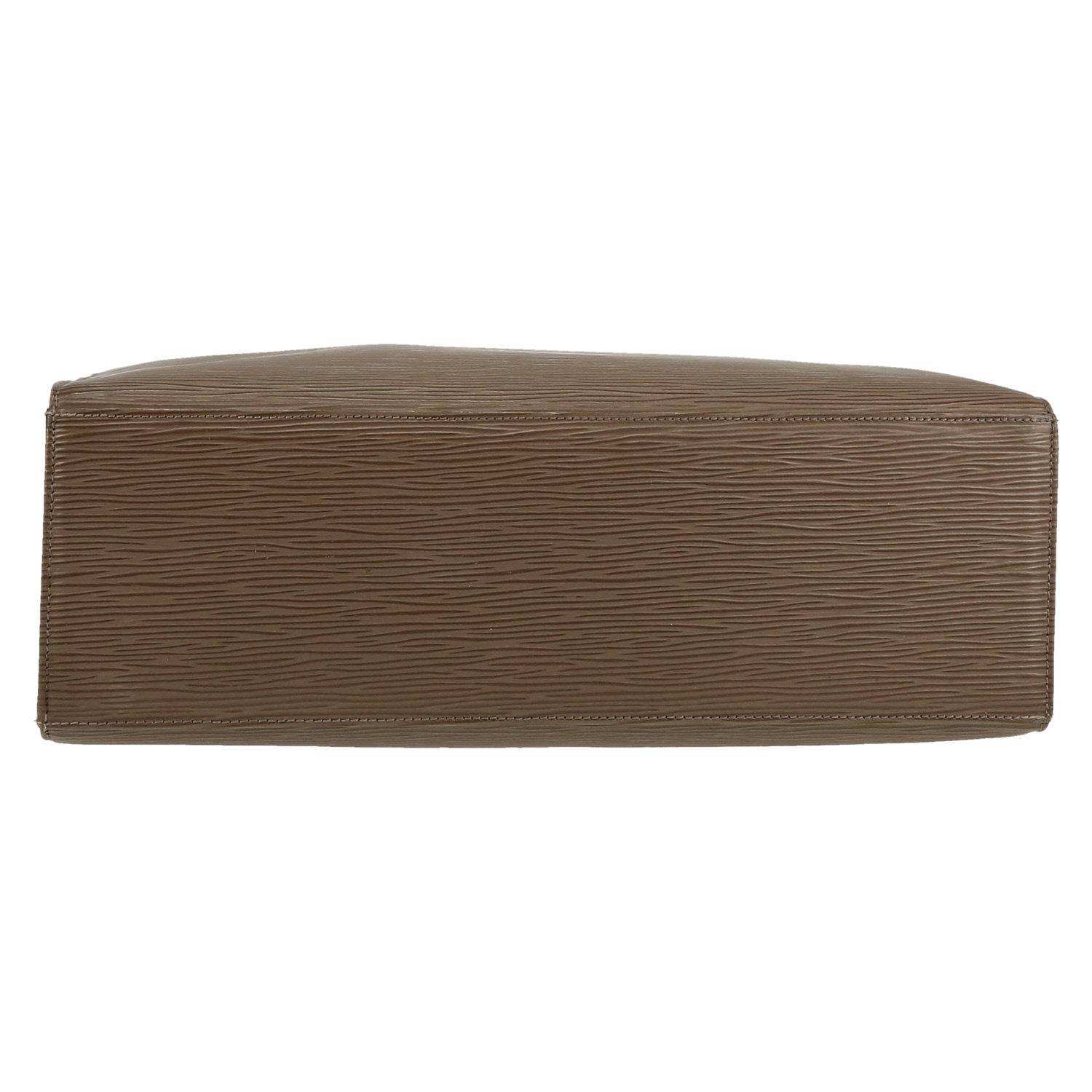 Sac à main Louis Vuitton  Croisette en cuir épi taupe - Detail D1