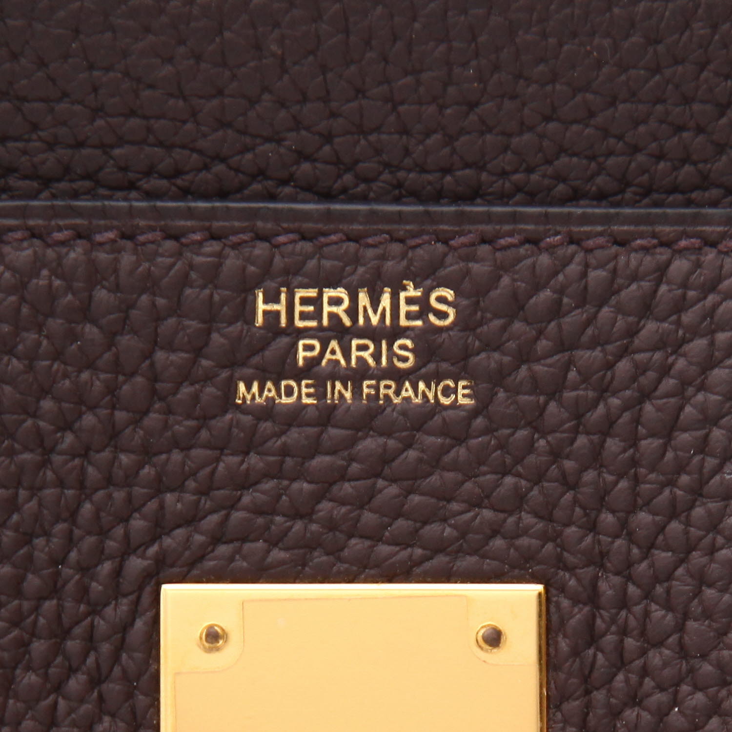 Sac à main Hermès  Birkin 30 cm en cuir togo marron - Detail D2