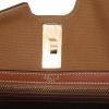 Shopping bag Celine  16 in tela "Triomphe" marrone e pelle marrone - Detail D2 thumbnail