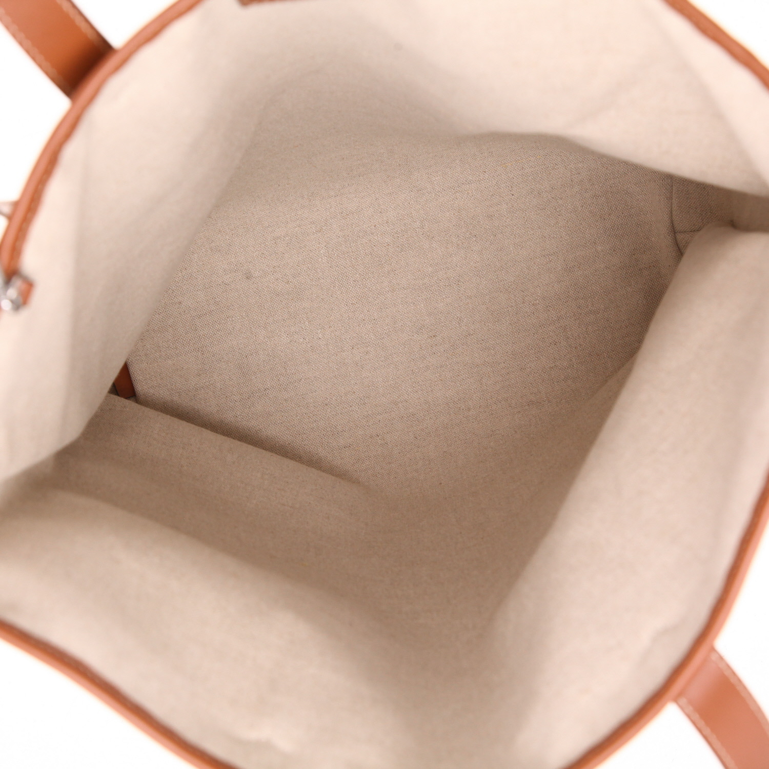 Sac à main Celine  Museum en raphia beige et cuir marron - Detail D3