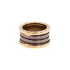 Bulgari Roma large model ring in pink gold and ceramic - 00pp thumbnail