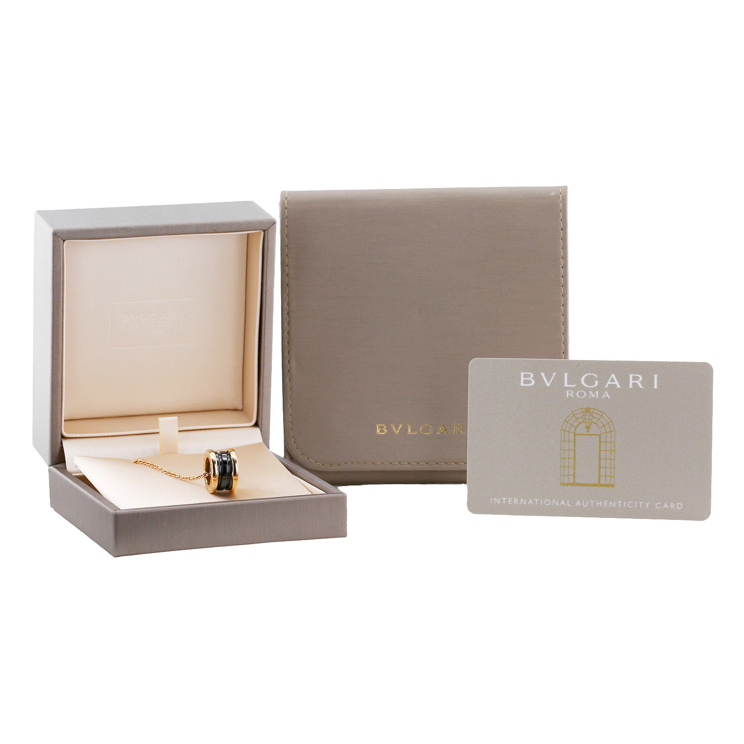 Bulgari B.Zero1 necklace in pink gold and ceramic - Detail D2