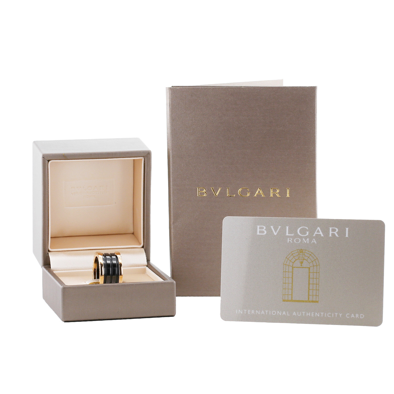 Bulgari B.Zero1 large model ring in pink gold and ceramic, size 54 - Detail D2