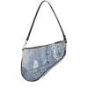 Dior  Saddle handbag  in blue denim canvas  and navy blue leather - 00pp thumbnail