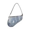 Dior  Saddle handbag  in blue denim canvas  and navy blue leather - 360 thumbnail