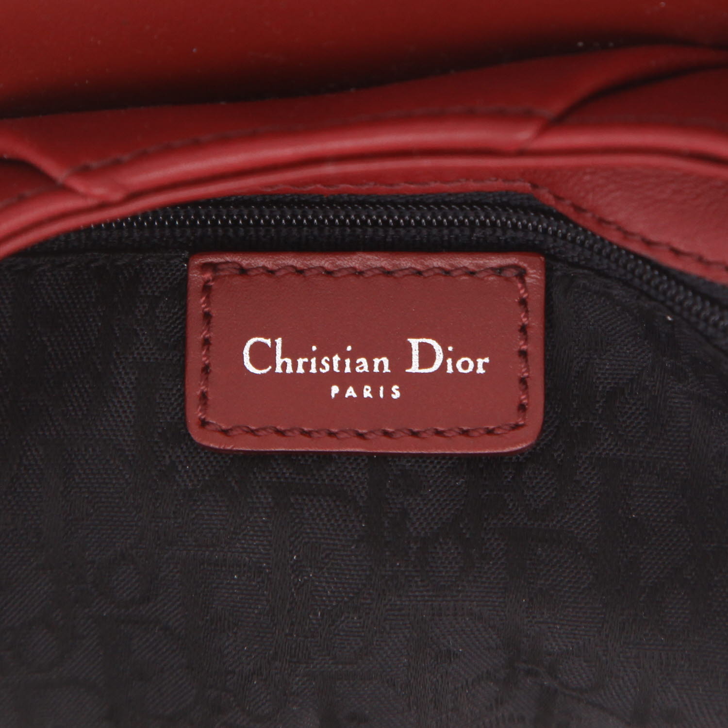 Bolso de mano Dior  Vintage en cuero rojo - Detail D2