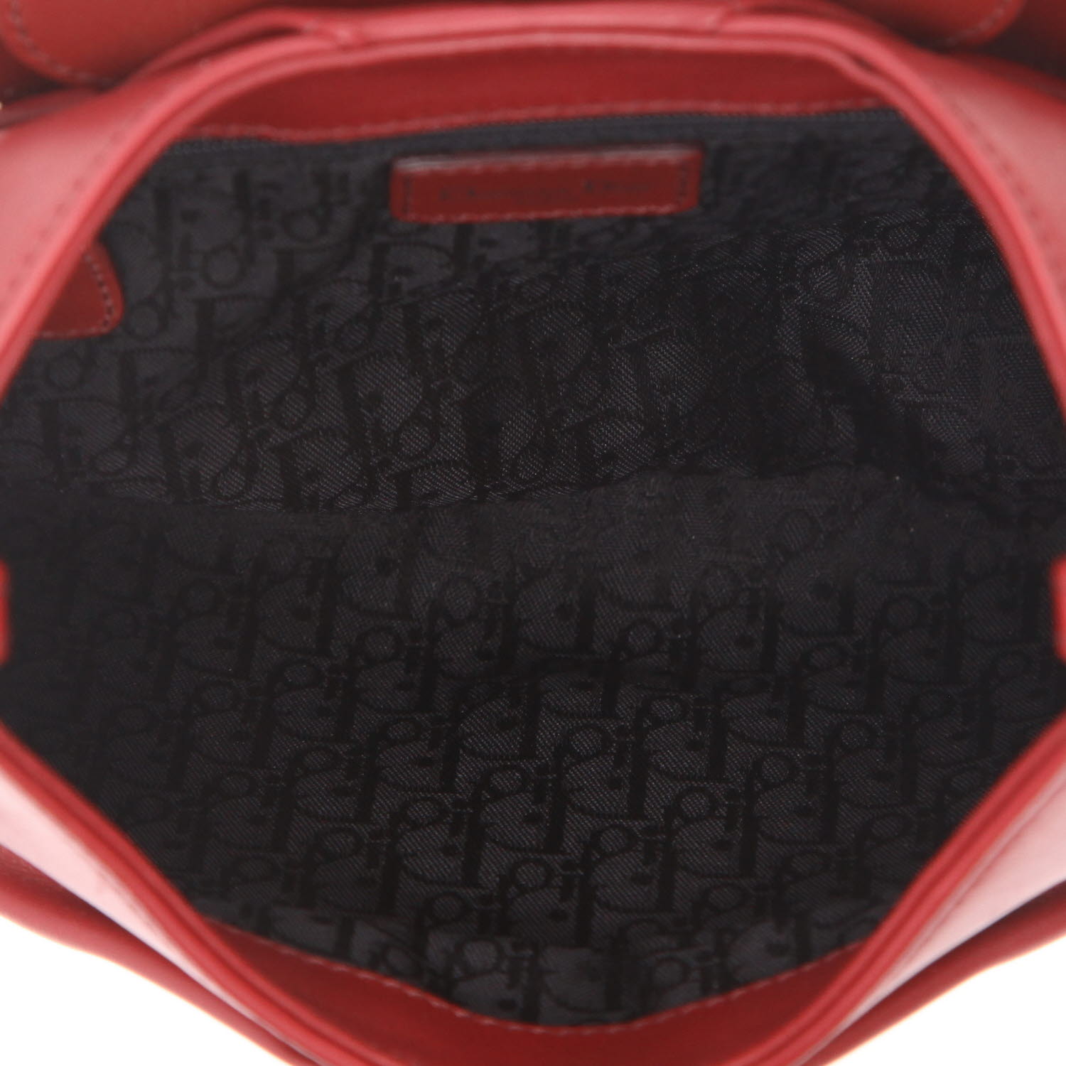 Sac à main Dior  Vintage en cuir rouge - Detail D3