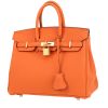 Hermès  Birkin 25 cm handbag  in orange togo leather - 00pp thumbnail