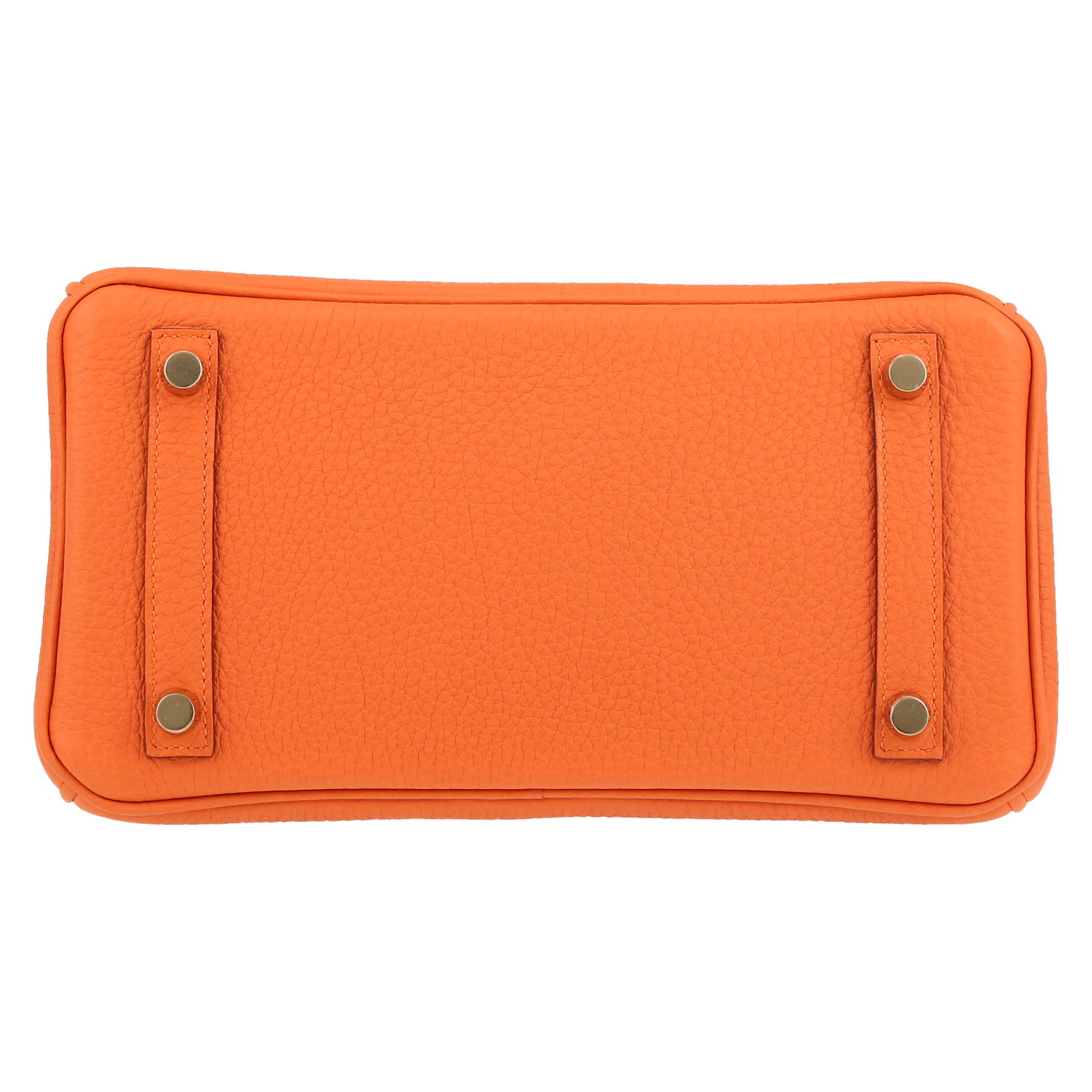 Borsa Hermès  Birkin 25 cm in pelle togo arancione - Detail D1