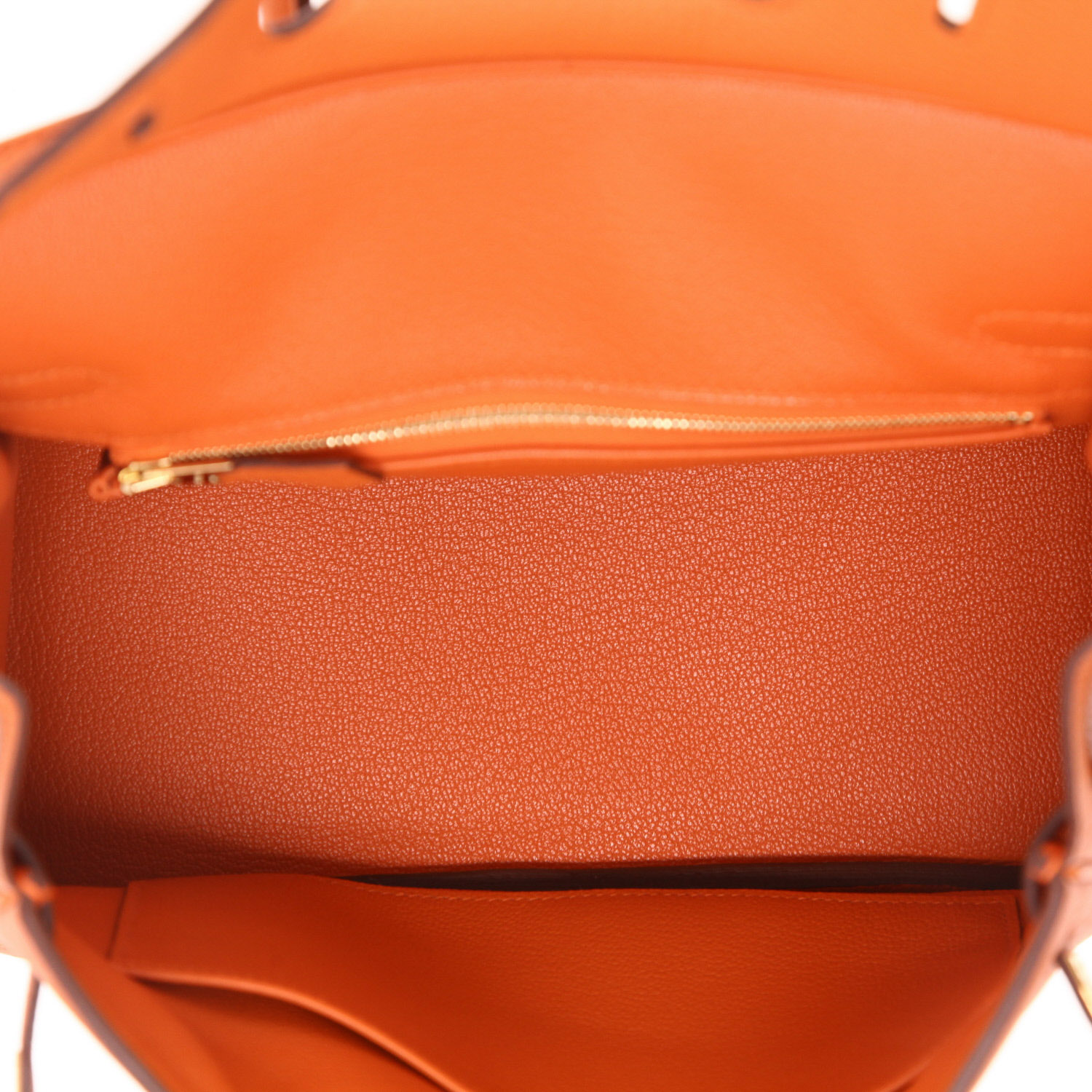 Borsa Hermès  Birkin 25 cm in pelle togo arancione - Detail D3