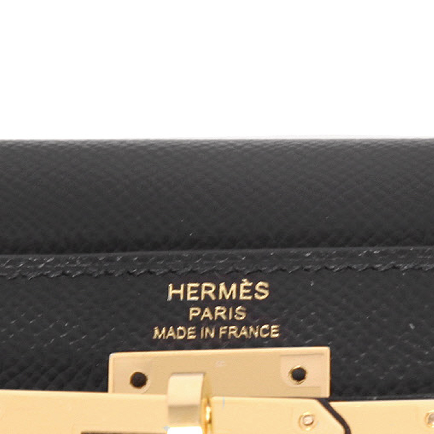 Sac à main Hermès  Kelly 28 cm en cuir epsom noir - Detail D2