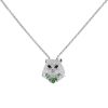 Boucheron Wladimir le Chat necklace in white gold, diamonds and colored stones - 00pp thumbnail