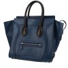Celine  Luggage medium model  handbag  in black and navy blue leather - 00pp thumbnail