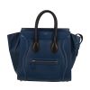 Celine  Luggage medium model  handbag  in black and navy blue leather - 360 thumbnail