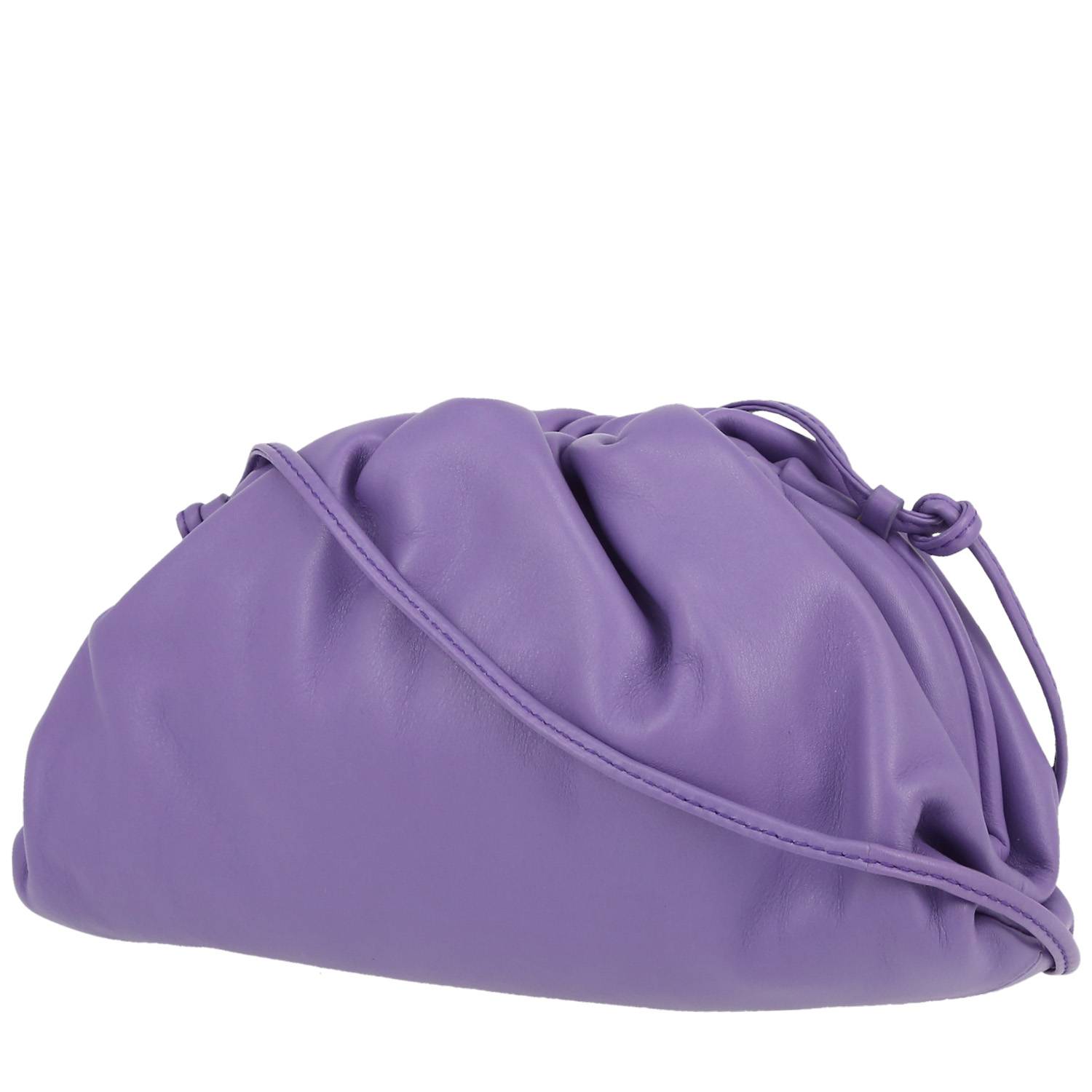 Bottega Veneta Pouch mini handbag/clutch in purple leather
