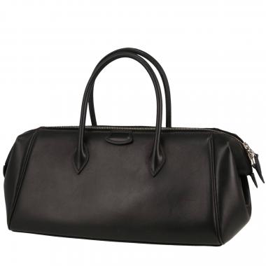 Bolso de mano Hermès  Paris-Bombay en cuero box negro