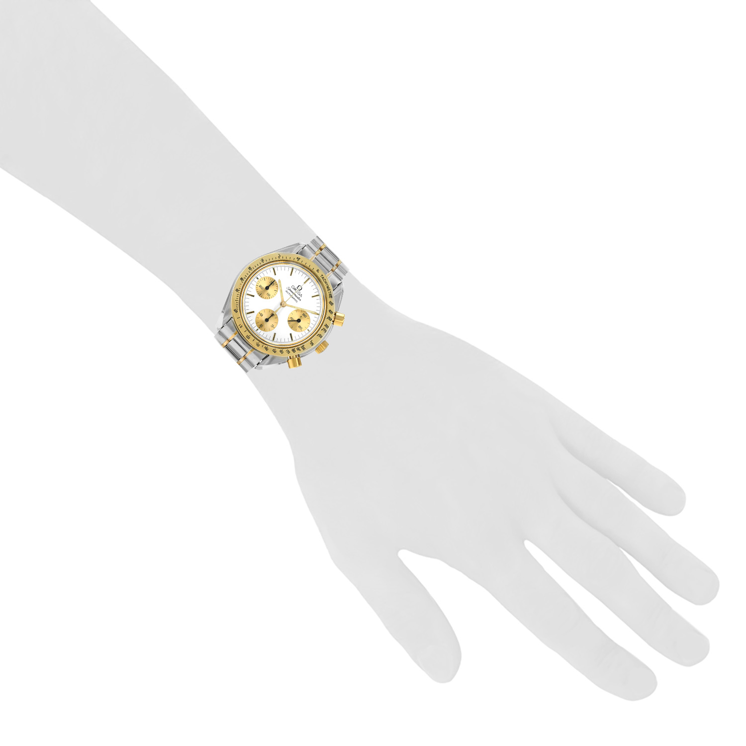 Orologio Omega Speedmaster Automatic in oro e acciaio Ref: Omega - 1750033  Circa 1990 - Detail D1