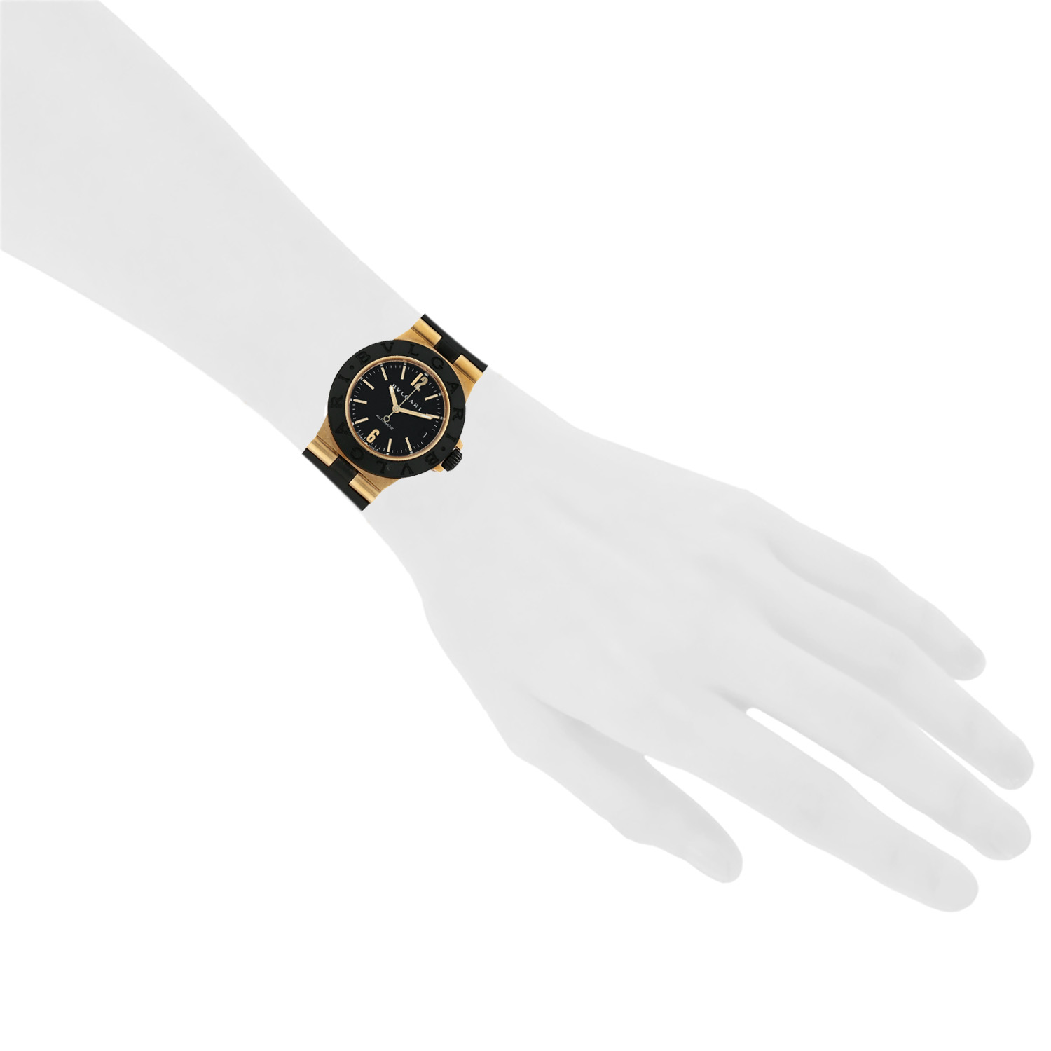 Bulgari Diagono  in yellow gold and titanium Ref: Bulgari - AL32G  Circa 2003 - Detail D1