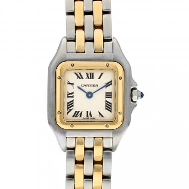 Montre Cartier Panthère en or et acier Ref: Cartier - 1120  Vers 1990