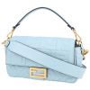 Fendi  Baguette handbag  in light blue monogram leather - 00pp thumbnail
