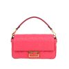Fendi  Baguette handbag  in fushia pink monogram leather - 360 thumbnail
