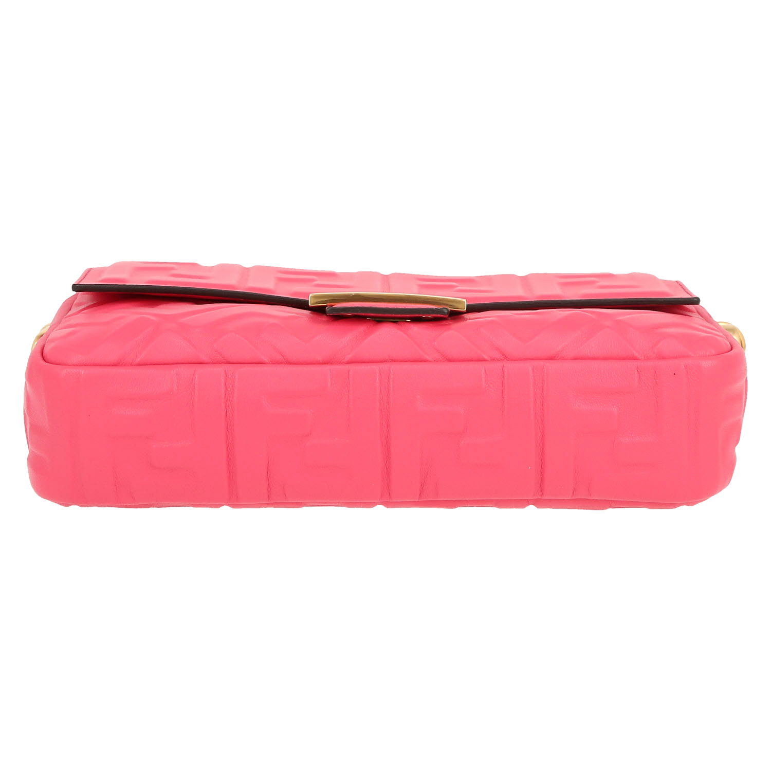 Sac à main Fendi  Baguette en cuir monogram rose-fushia - Detail D1