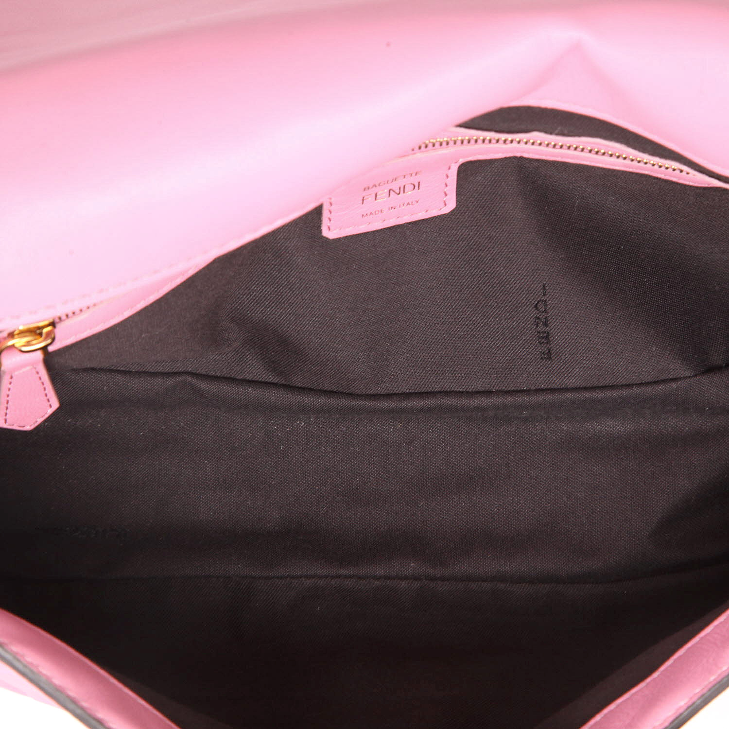 Fendi  Baguette handbag  in pink monogram leather - Detail D3
