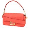 Fendi  Baguette handbag  in coral leather - 00pp thumbnail