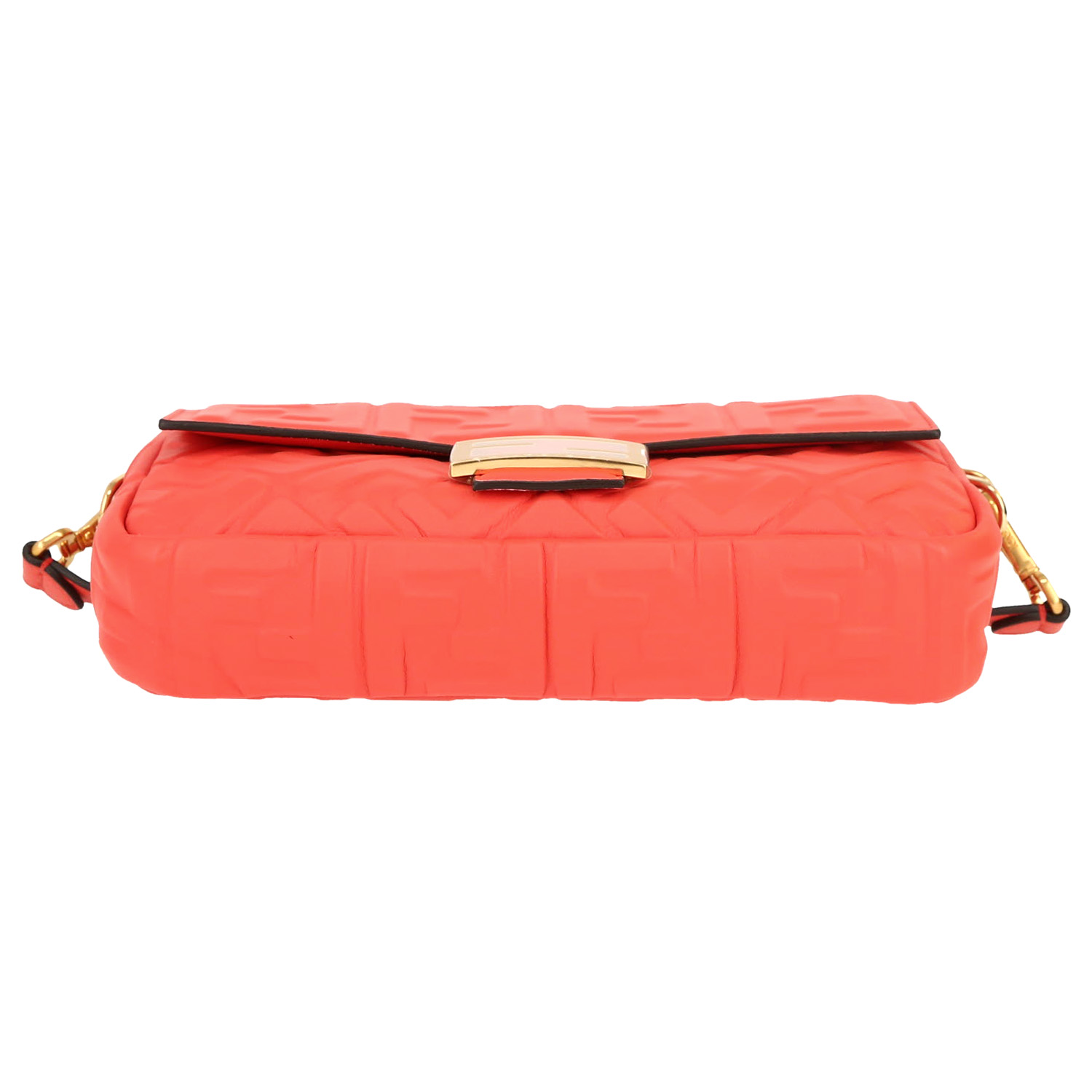 Bolso de mano Fendi  Baguette en cuero coral - Detail D1