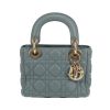 Bolso de mano Dior  Lady Dior mini  en cuero cannage azul claro - 360 thumbnail
