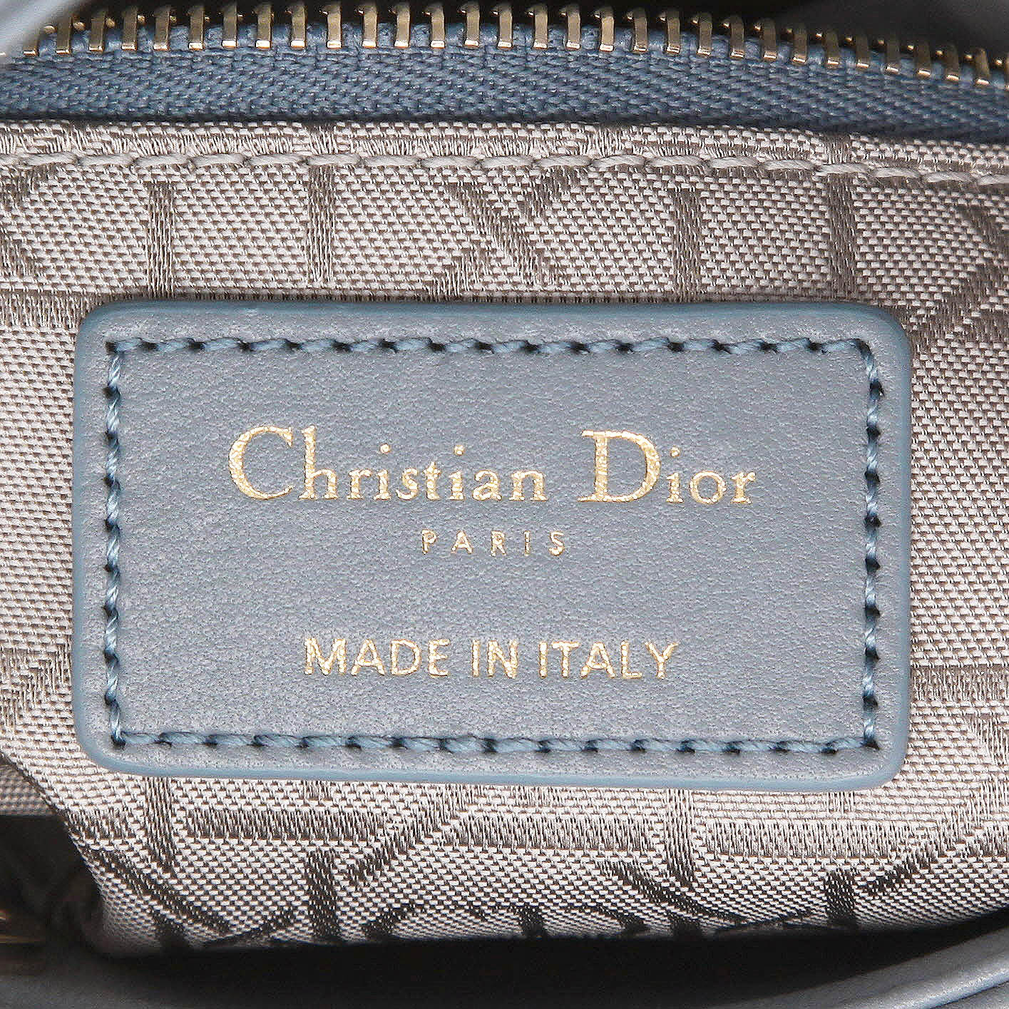 Borsa Dior  Lady Dior mini  in pelle cannage celeste - Detail D2