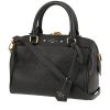 Louis Vuitton  Nano Speedy handbag  in black empreinte monogram leather  and black grained leather - 00pp thumbnail