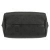 Bolso de mano Louis Vuitton  Nano Speedy en cuero monogram huella negro y cuero granulado negro - Detail D1 thumbnail