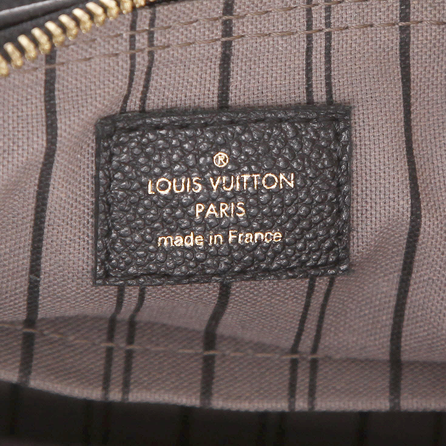 Sac à main Louis Vuitton  Nano Speedy en cuir monogram empreinte noir et cuir grainé noir - Detail D2