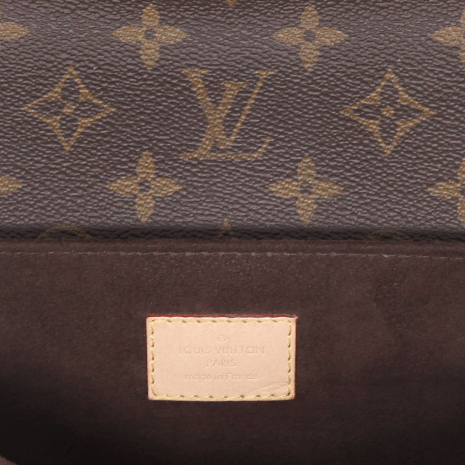 Louis Vuitton  Metis shoulder bag  in brown monogram canvas  and natural leather - Detail D2