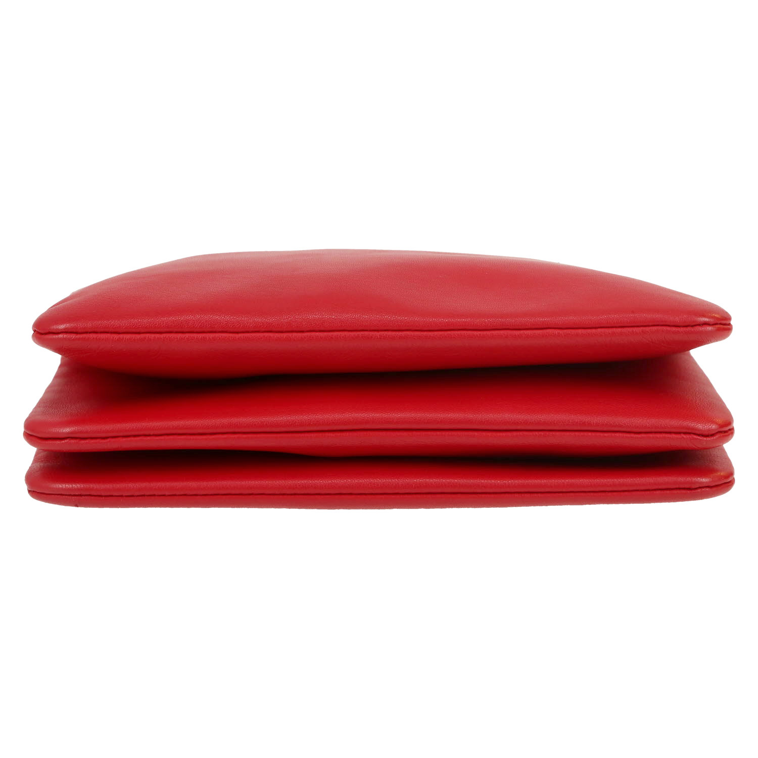 Celine  Trio shoulder bag  in red leather - Detail D1