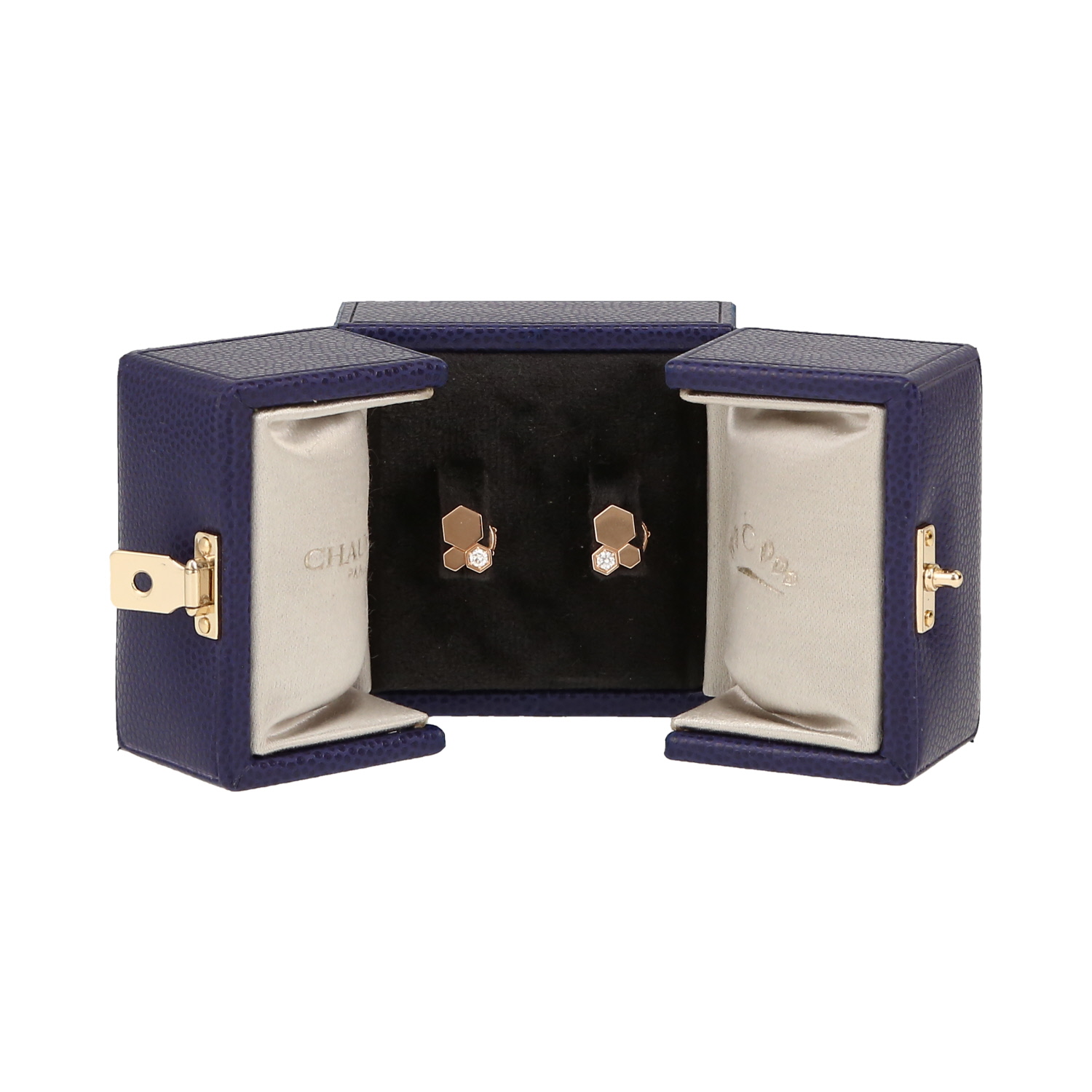 Pendientes Chaumet Bee my Love de oro rosa y diamantes - Detail D2