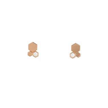 Chaumet Bee my Love small earrings in pink gold and diamonds