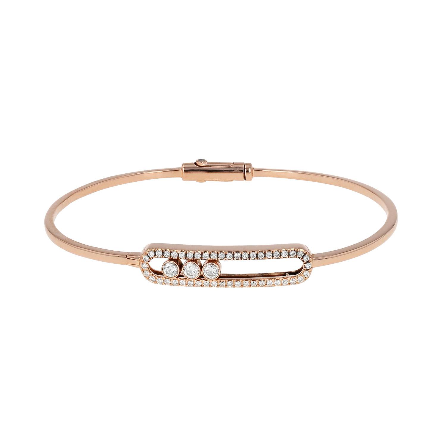 Move Bangle In Pink And Diamonds