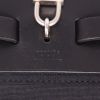 Bolso para llevar al hombro o en la mano Hermès  Herbag en lona negra y cuero negro - Detail D2 thumbnail