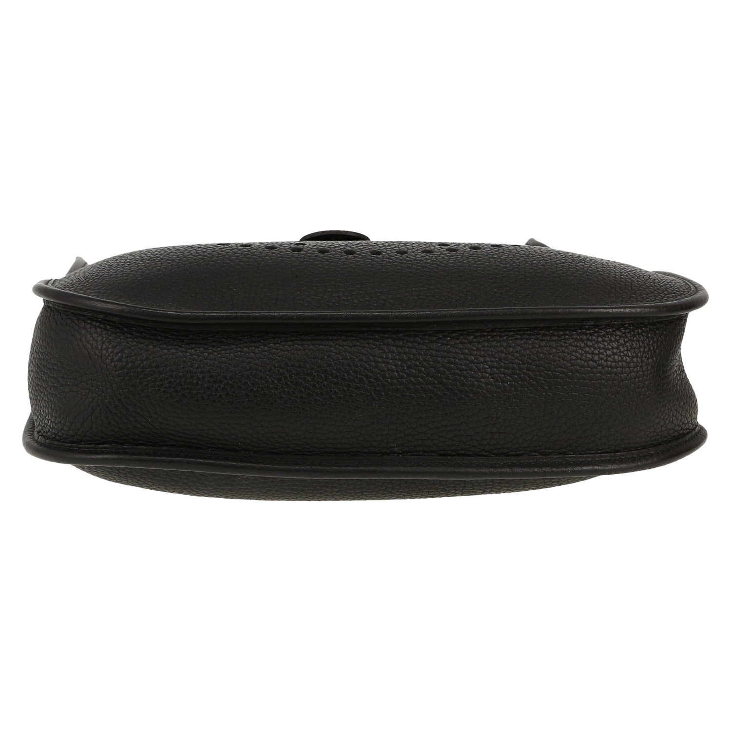 Sac bandoulière Hermès  Evelyne en cuir togo noir - Detail D1