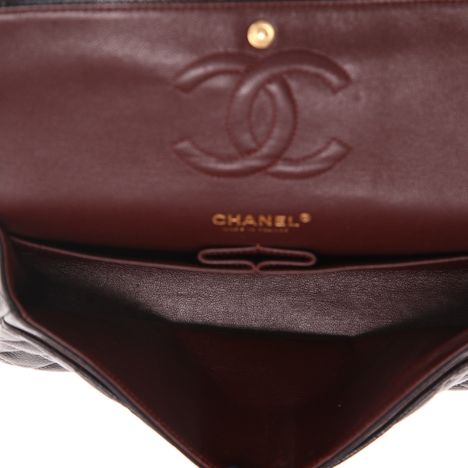 Chanel  Timeless Classic handbag  in black quilted grained leather - Detail D3